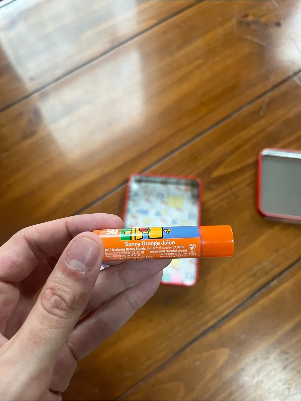 Hello Kitty Lip Smacker Collectible Tin - Red/White with 8 Lip Smackers